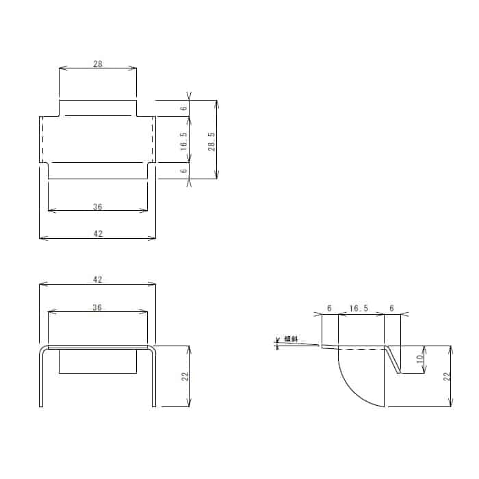 スギコ産業 棚受金具 TO-83用 TO-83H TA0570-TO-83H 1個（ご注文単位1個）【直送品】