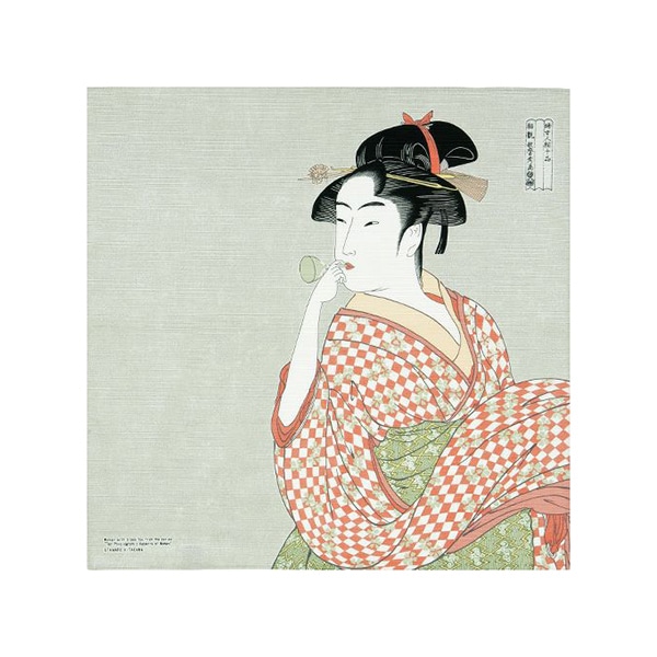 ナルミ ふろしき チーフ 48cm 隅田川 ビードロを吹く女 1枚（ご注文単位1枚）【直送品】