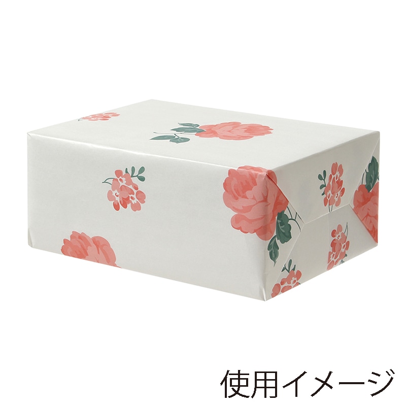 パックタケヤマ 包装紙 並口 四六半才判 シンプルローズ XZT10110 100枚/袋(ご注文単位5袋)【直送品】