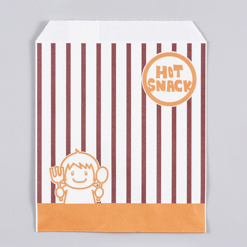 パックタケヤマ 耐油平袋 ホットスナック L XZT10003 200枚/袋(ご注文単位15袋)【直送品】