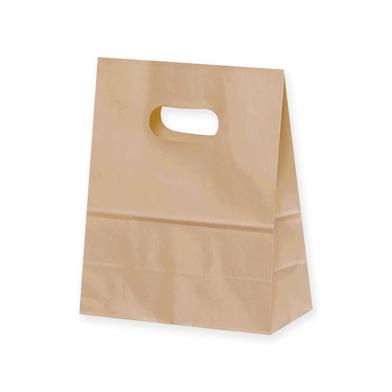 パックタケヤマ 手抜き角底袋 イーグリップ S XZT52023 茶無地 50枚/袋