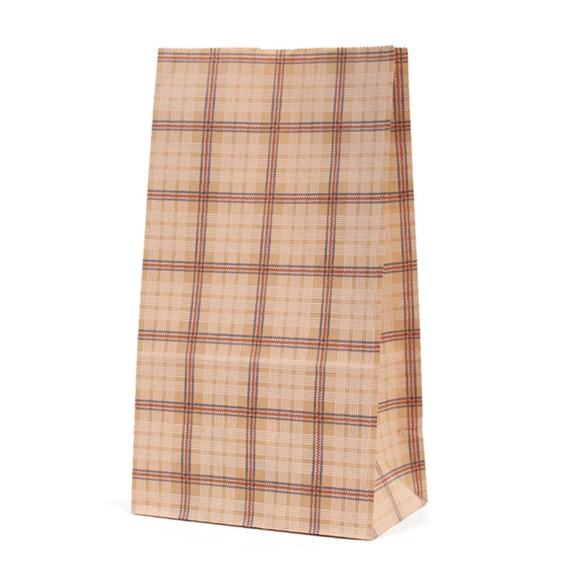 パックタケヤマ 角底袋 ハイバッグ H4 トリコロールチェック XZT53029 100枚/袋(ご注文単位20袋)【直送品】