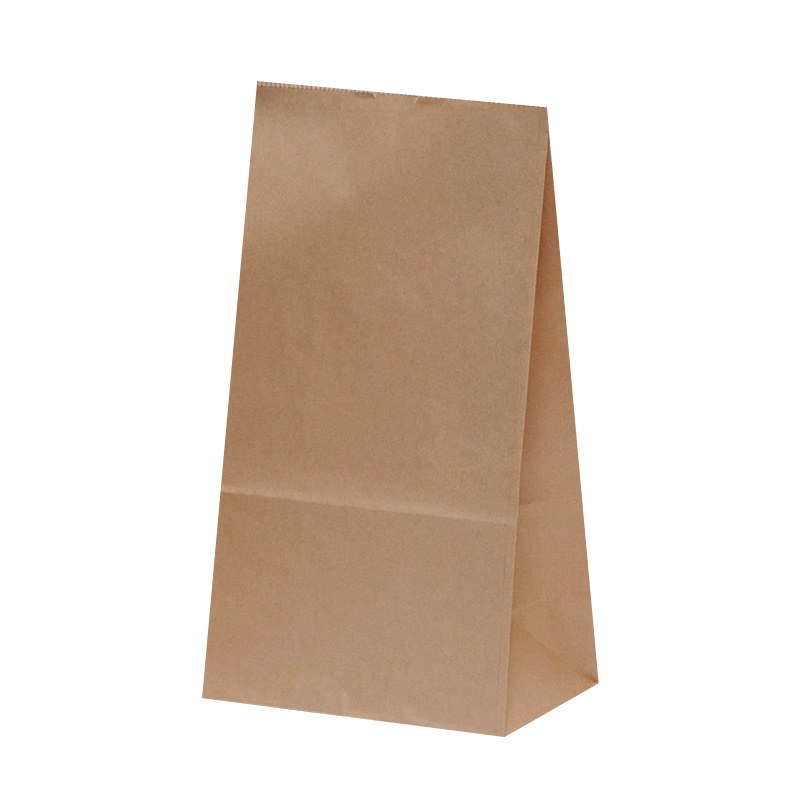 パックタケヤマ ハイバッグ 耐油角底袋 H4 茶無地 XZT55301 100枚/袋(ご注文単位10袋)【直送品】