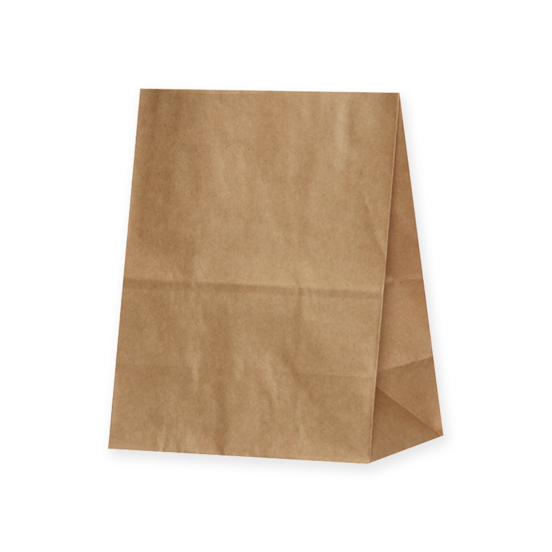 パックタケヤマ 耐油角底袋 H300 XZT55303 茶無地 100枚/パック