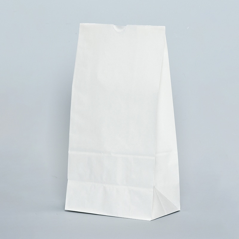 パックタケヤマ ハイバッグ 耐油角底袋 H6 白無地 XZT55402 100枚/袋(ご注文単位10袋)【直送品】