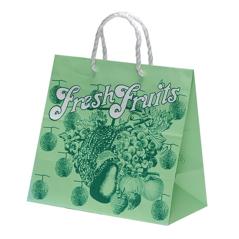 パックタケヤマ 手提げ紙袋 H55T フルーツ XZT00598 25枚/袋(ご注文単位8袋)【直送品】