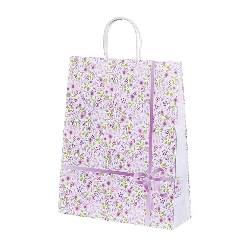 パックタケヤマ 自動手提袋 HZ 紫花(アイカ) XZT66651 50枚/袋(ご注文単位4袋)【直送品】