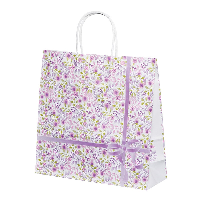 パックタケヤマ 自動手提袋 HX 紫花 (アイカ) XZT67651 50枚/袋(ご注文単位4袋)【直送品】