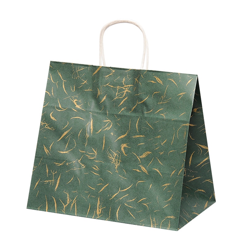 パックタケヤマ 自動手提袋 HV75　風雅グリーン XZT00934 50枚/袋（ご注文単位4袋）【直送品】