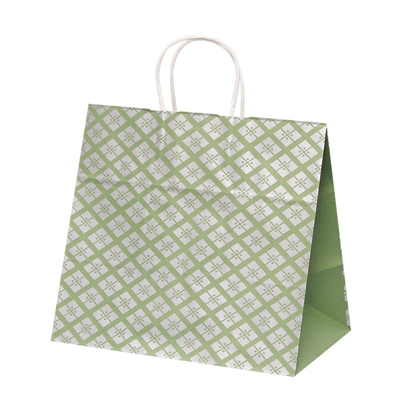 パックタケヤマ 自動手提袋 HV75　平安グリーン XZT00938 50枚/袋（ご注文単位4袋）【直送品】