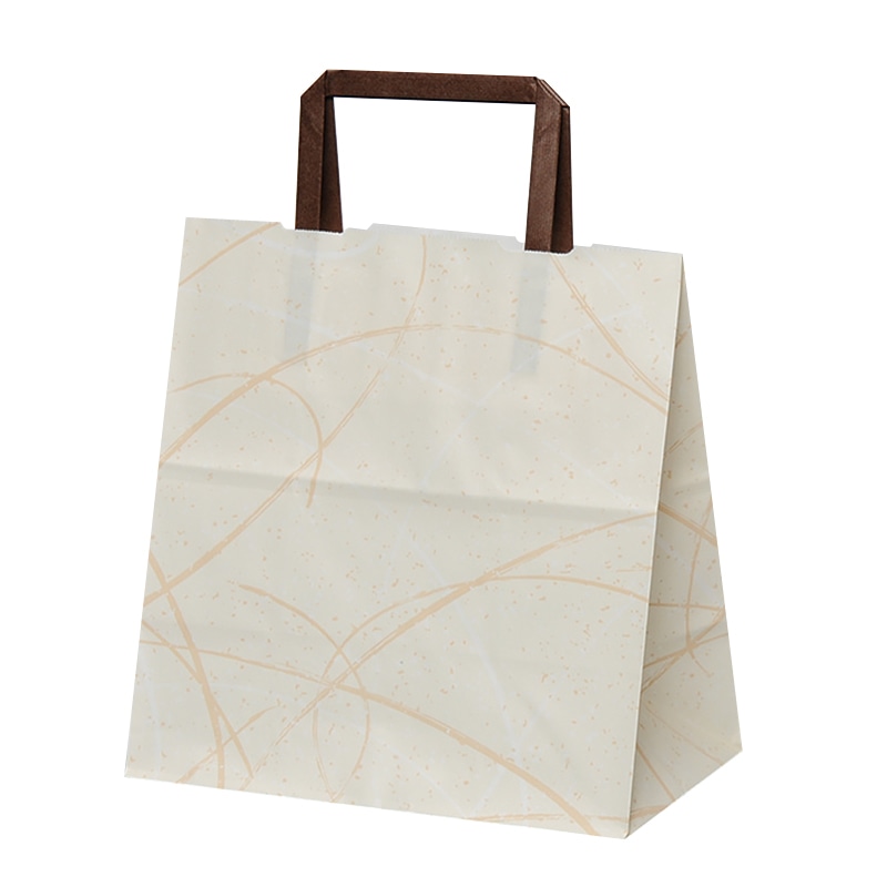 パックタケヤマ 自動手提袋　平ヒモ H平22　ゆうび　ベージュ XZT60002 50枚/袋（ご注文単位4袋）【直送品】