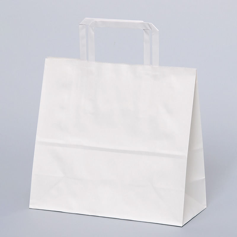 パックタケヤマ 自動手提袋　平ヒモ H平24　晒　無地 XZT01001 50枚/袋（ご注文単位4袋）【直送品】