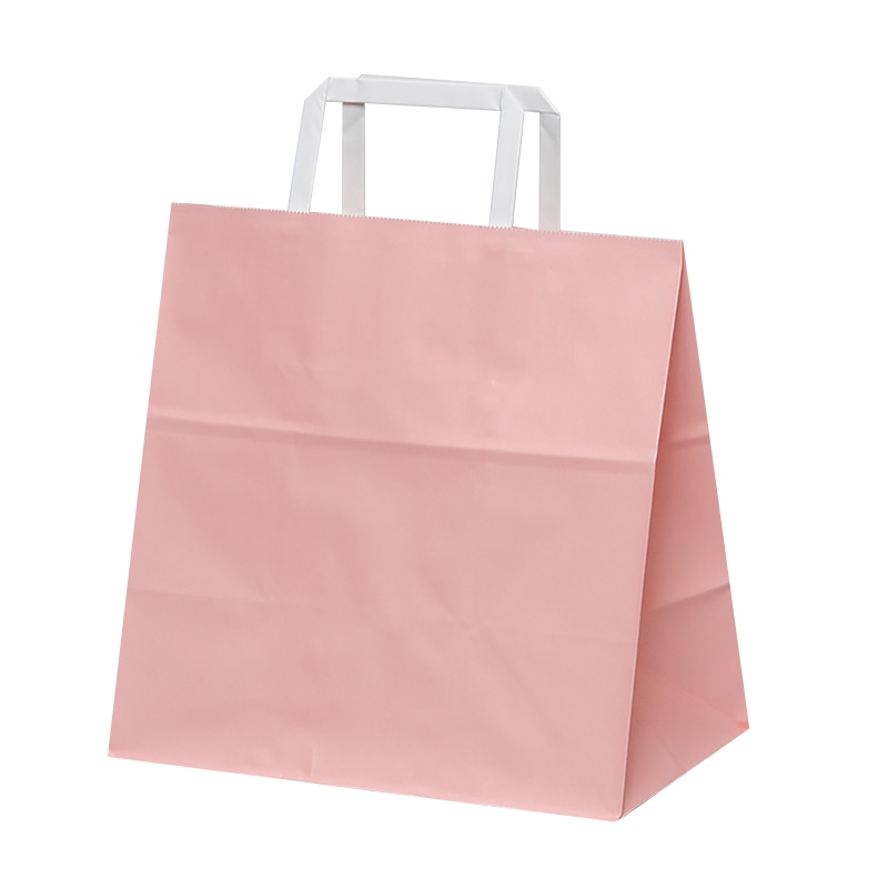 パックタケヤマ 自動手提袋　平ヒモ H平24　ピンク XZTT1003 50枚/袋（ご注文単位4袋）【直送品】