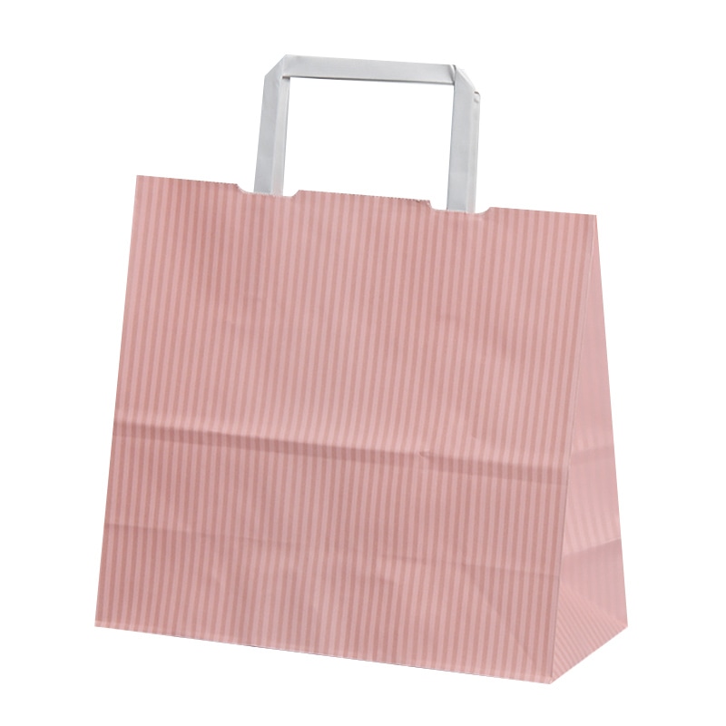 パックタケヤマ 自動手提袋　平ヒモ H平24　クリスタル　ピンク XZT01005 50枚/袋（ご注文単位4袋）【直送品】