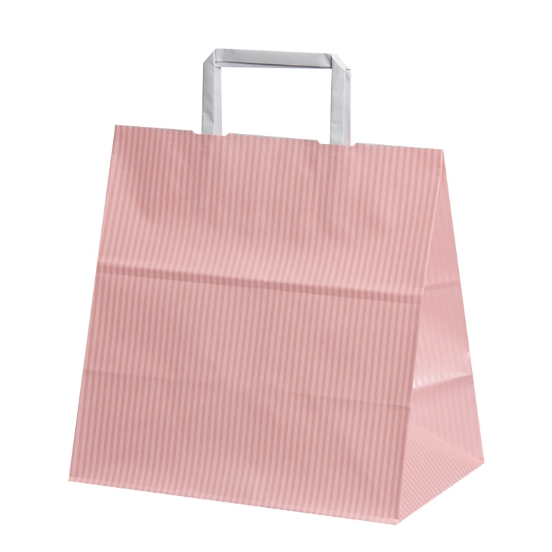 パックタケヤマ 自動手提袋　平ヒモ H平26　クリスタル　ピンク XZT01016 50枚/袋（ご注文単位4袋）【直送品】