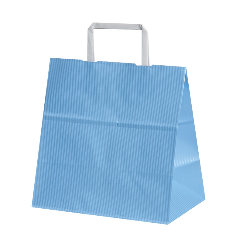 パックタケヤマ 自動手提袋　平ヒモ H平26　クリスタル　ブルー XZT01018 50枚/袋（ご注文単位4袋）【直送品】