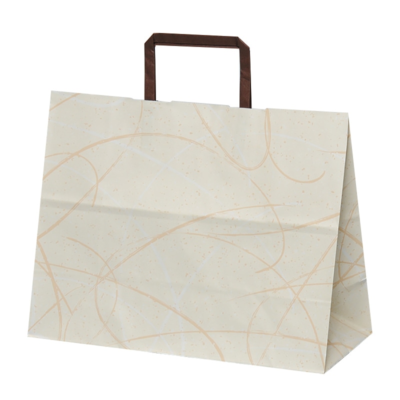 パックタケヤマ 自動手提袋　平ヒモ H平32　ゆうび　ベージュ XZT60005 50枚/袋（ご注文単位4袋）【直送品】