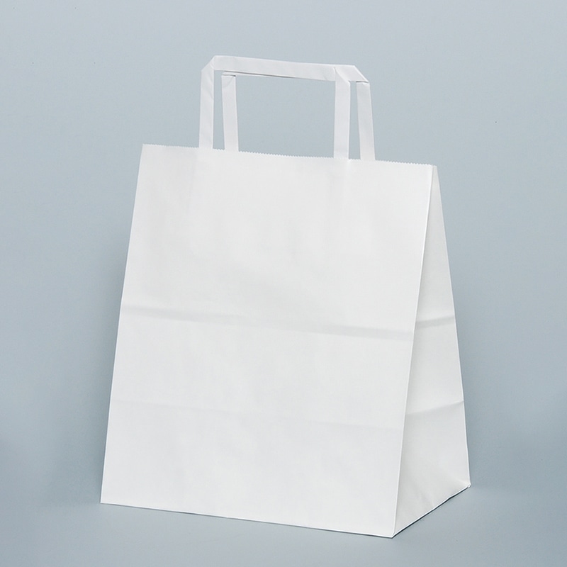 パックタケヤマ 自動手提袋　平ヒモ H平2214　晒無地 XZT69824 50枚/袋（ご注文単位4袋）【直送品】