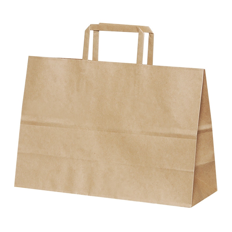 パックタケヤマ 自動手提袋　平ヒモ H平XS　未晒　無地 XZT69925 50枚/袋（ご注文単位4袋）【直送品】