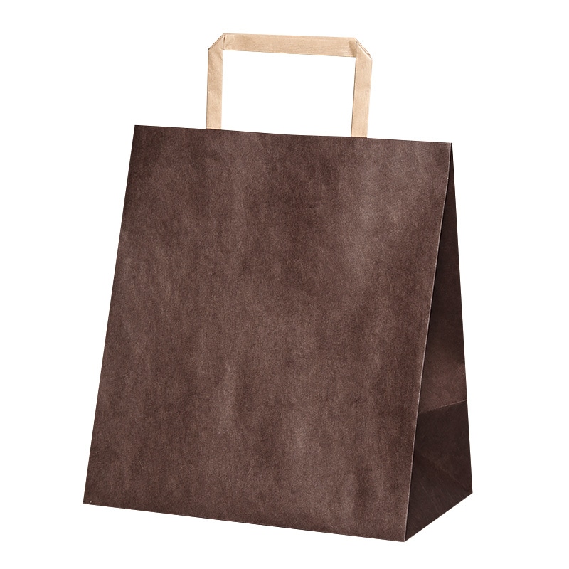 パックタケヤマ 自動手提袋　平ヒモ H平2214　ショコラ XZT69938 50枚/袋（ご注文単位4袋）【直送品】