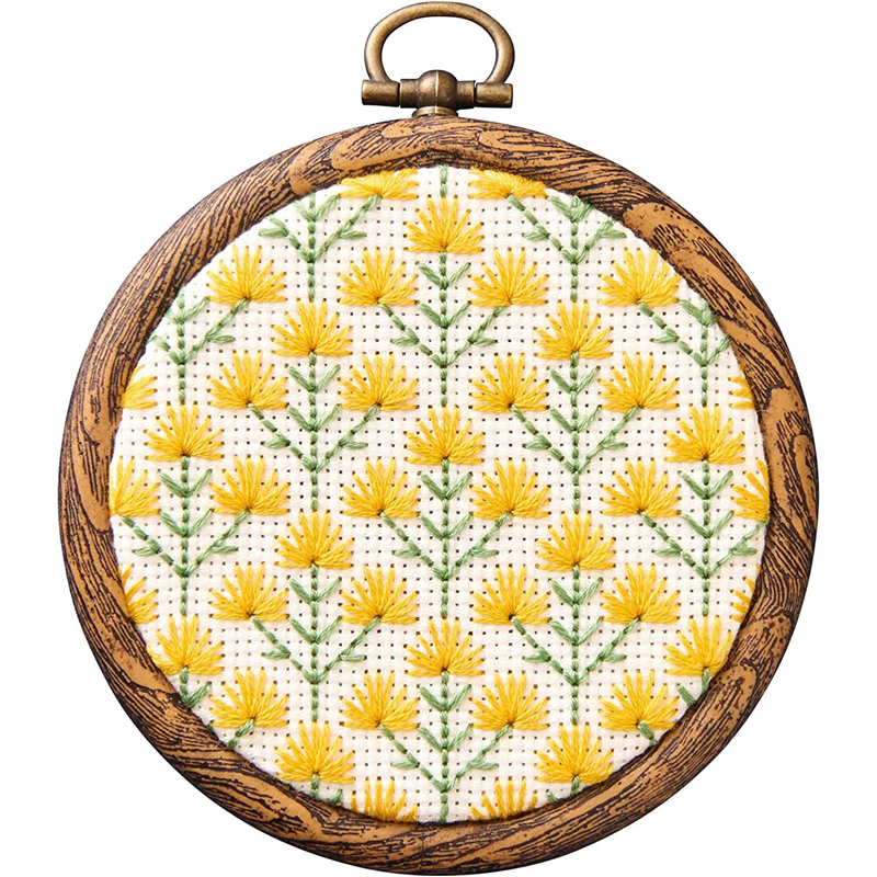LECIEN (ルシアン) 刺しゅうキット 「地刺し」で作る布小物 プチフレームの壁飾り ミモザ 2321 1個(ご注文単位1個)【直送品】