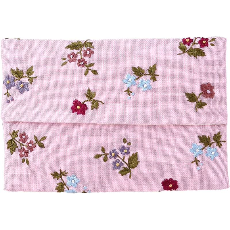 LECIEN (ルシアン) 刺しゅうキット ボタニカル刺しゅう シリーズ 小さな花のティッシュケース 844 1個(ご注文単位1個)【直送品】