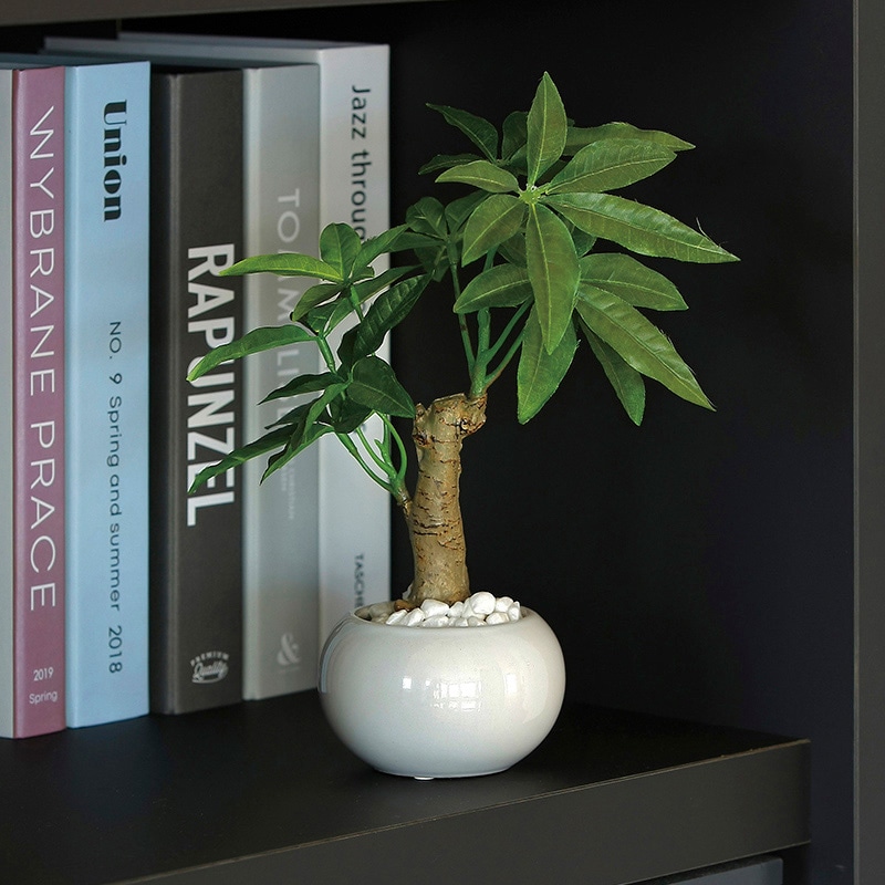 アートクリエーション 光の楽園 フェイクグリーン パキラポット 386A30 1個（ご注文単位1個）【直送品】