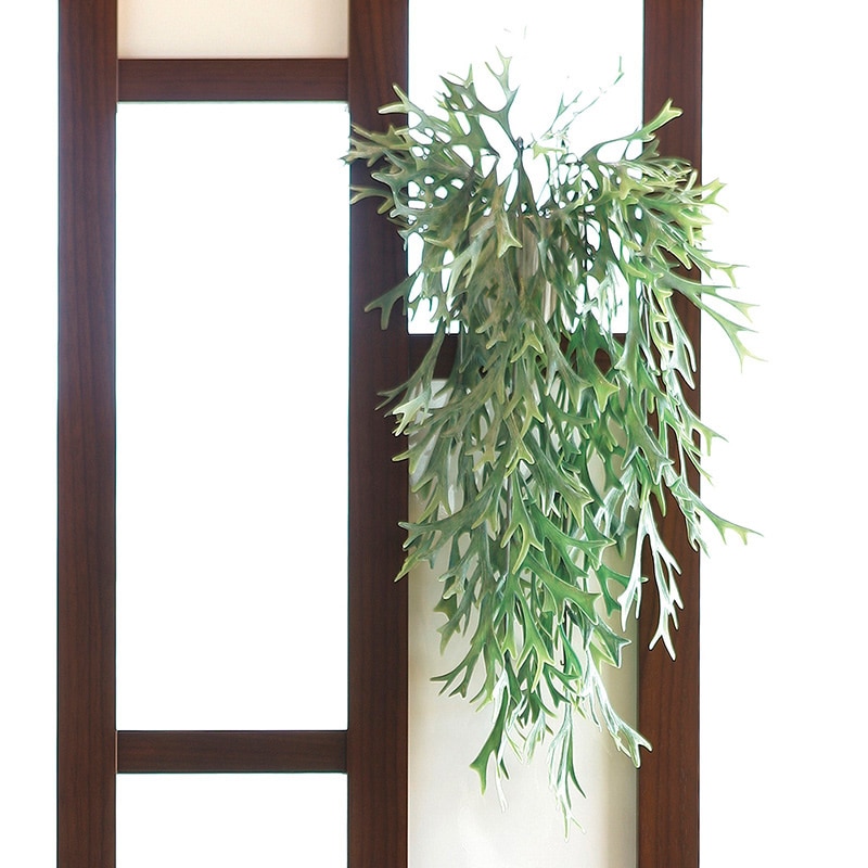 アートクリエーション 光の楽園 フェイクグリーン 壁掛けスタッグホーン ポリ製 882A35 1個(ご注文単位1個)【直送品】