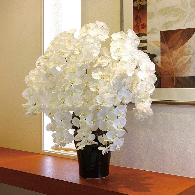 アートクリエーション 光の楽園 アートフラワー プレミアム胡蝶蘭 10本立ち W 2046A350 1個(ご注文単位1個)【直送品】