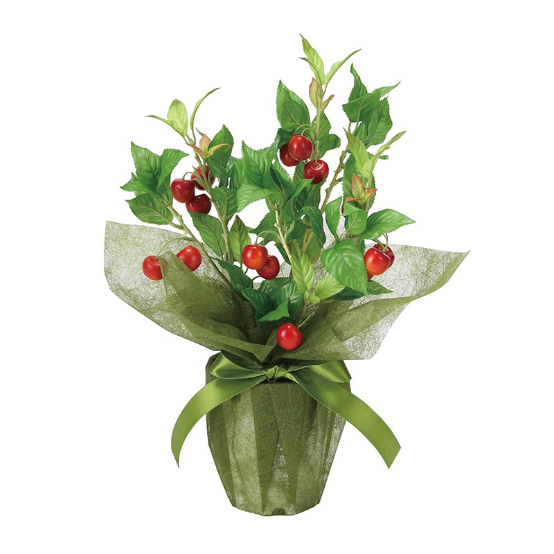 アートクリエーション 光の楽園 フェイクグリーン サクランボ 2098A40 1個（ご注文単位1個）【直送品】