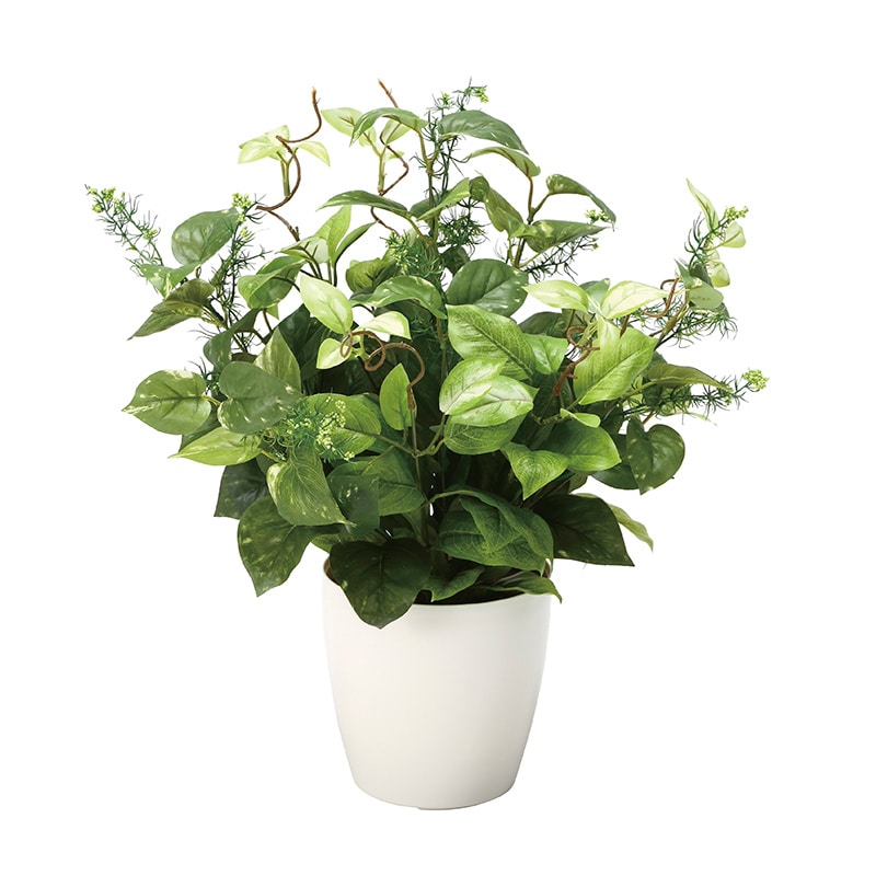 アートクリエーション 光の楽園 フェイクグリーン ミックスポトス 2102A60 1個（ご注文単位1個）【直送品】