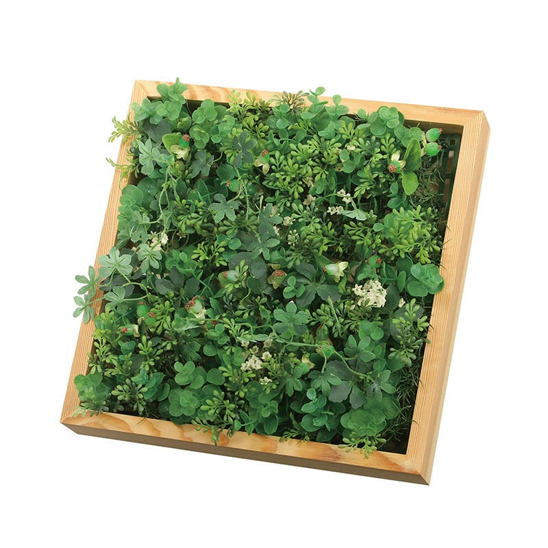 アートクリエーション 光の楽園 フェイクグリーン 壁掛けウッドボックス 2226A100 1個（ご注文単位1個）【直送品】