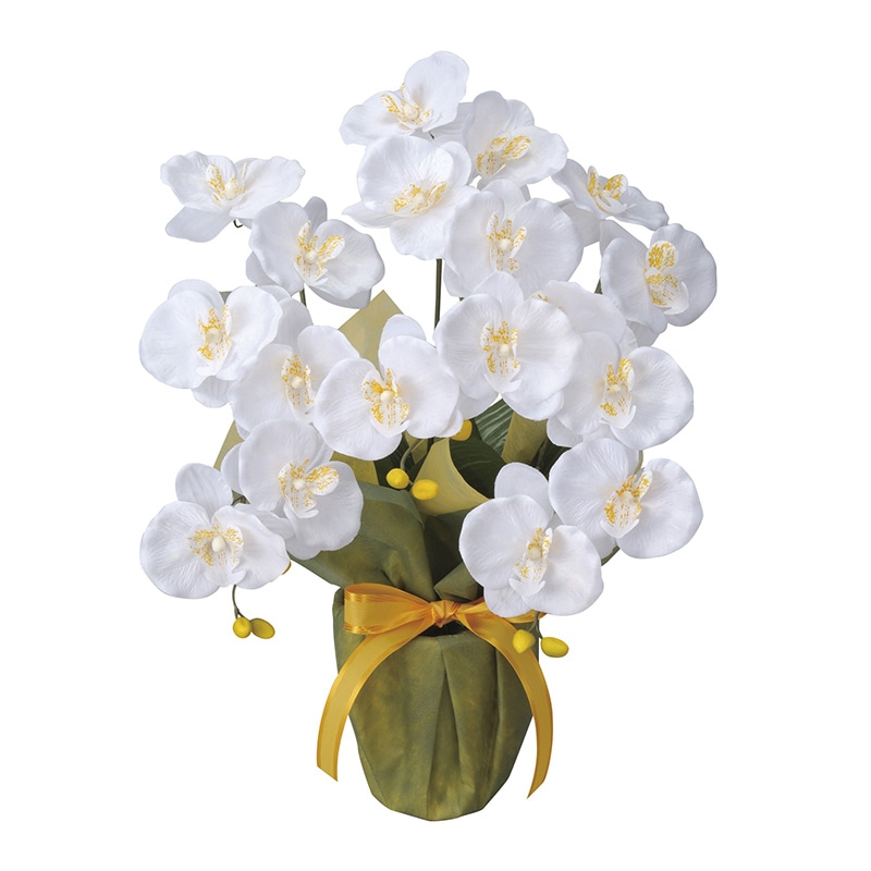アートクリエーション 光の楽園 アートフラワー ミディ胡蝶蘭 W 25K40 1個(ご注文単位1個)【直送品】