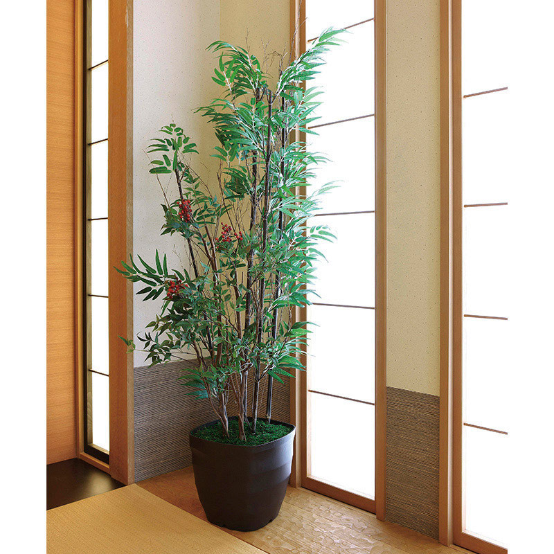 アートクリエーション 光の楽園 フェイクグリーン 黒竹&南天 1.6m 2010K300 1個(ご注文単位1個)【直送品】