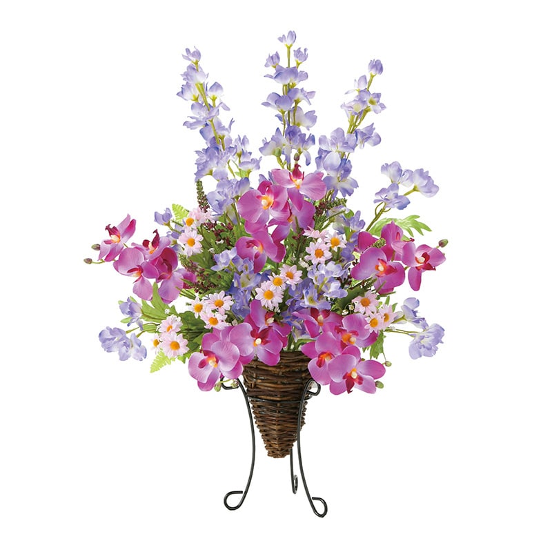 アートクリエーション 光の楽園 アートフラワー コチョウランスタンド 2397A85 1個（ご注文単位1個）【直送品】