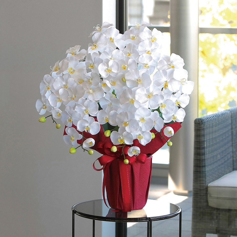 アートクリエーション 光の楽園 アートフラワー エレガント胡蝶蘭 7本立ち W 2445A100 1個(ご注文単位1個)【直送品】