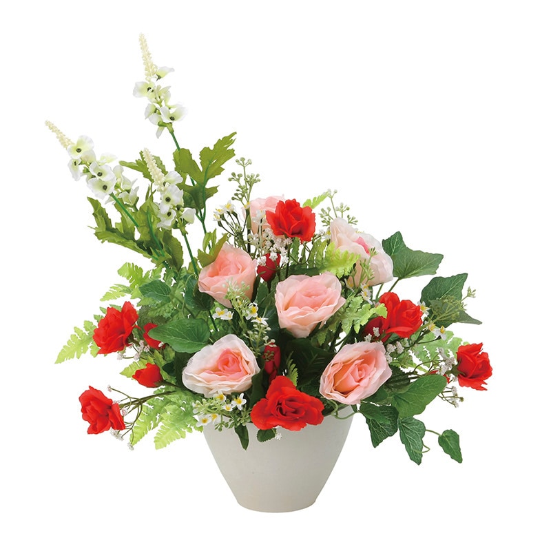 アートクリエーション 光の楽園 アートフラワー アサミローズ 2450A75 1個（ご注文単位1個）【直送品】