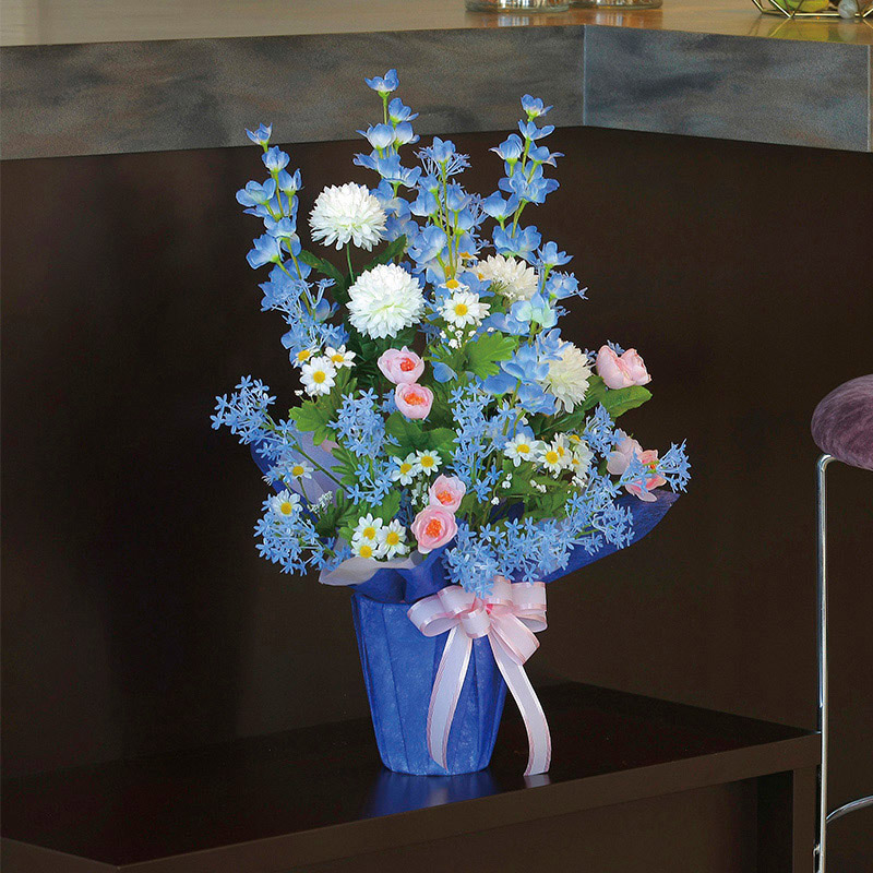 アートクリエーション 光の楽園 アートフラワー パナマブルー 2482A75 1個(ご注文単位1個)【直送品】