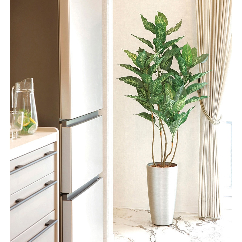 アートクリエーション 光の楽園 フェイクグリーン スリムディフェンバキア 1.5m 2530A300 1個(ご注文単位1個)【直送品】