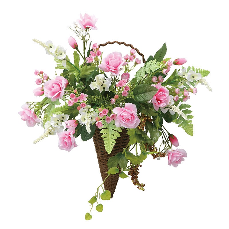 アートクリエーション 光の楽園 アートフラワー 壁掛けピンクコーン 2554A85 1個（ご注文単位1個）【直送品】