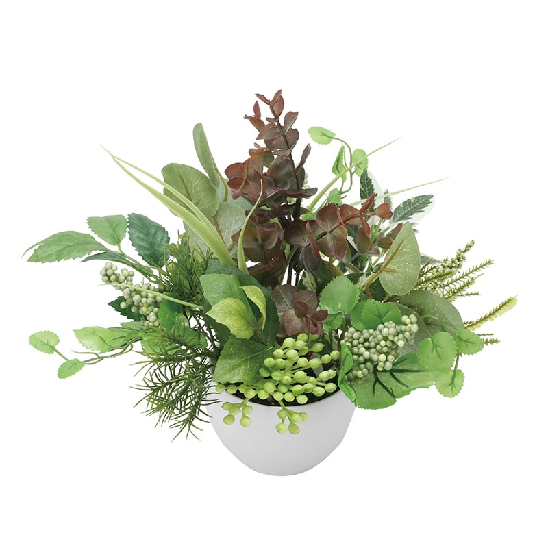 アートクリエーション 光の楽園 フェイクグリーン 寄せ植えユーカリ 2563A40 1個（ご注文単位1個）【直送品】