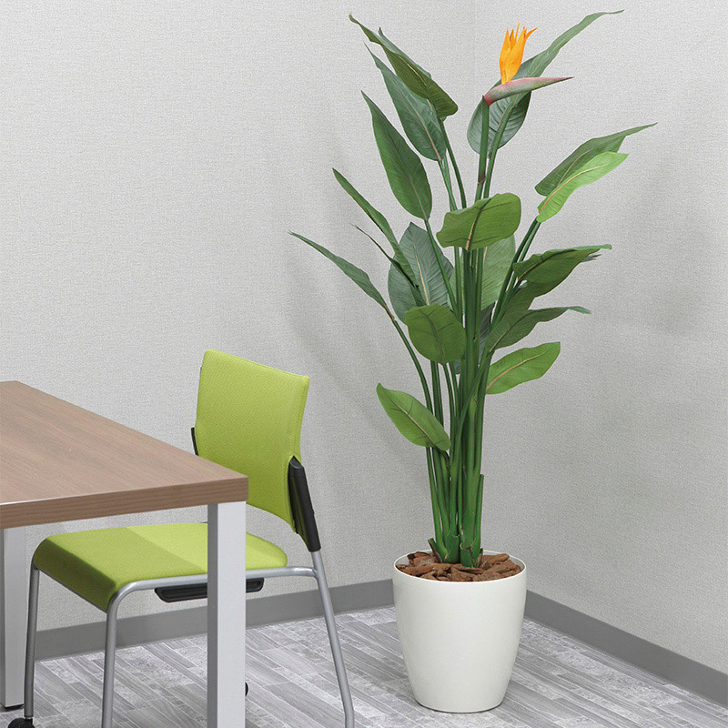 アートクリエーション 光の楽園 フェイクグリーン ストレチア 花付き 1.5m 2565A500 1個(ご注文単位1個)【直送品】