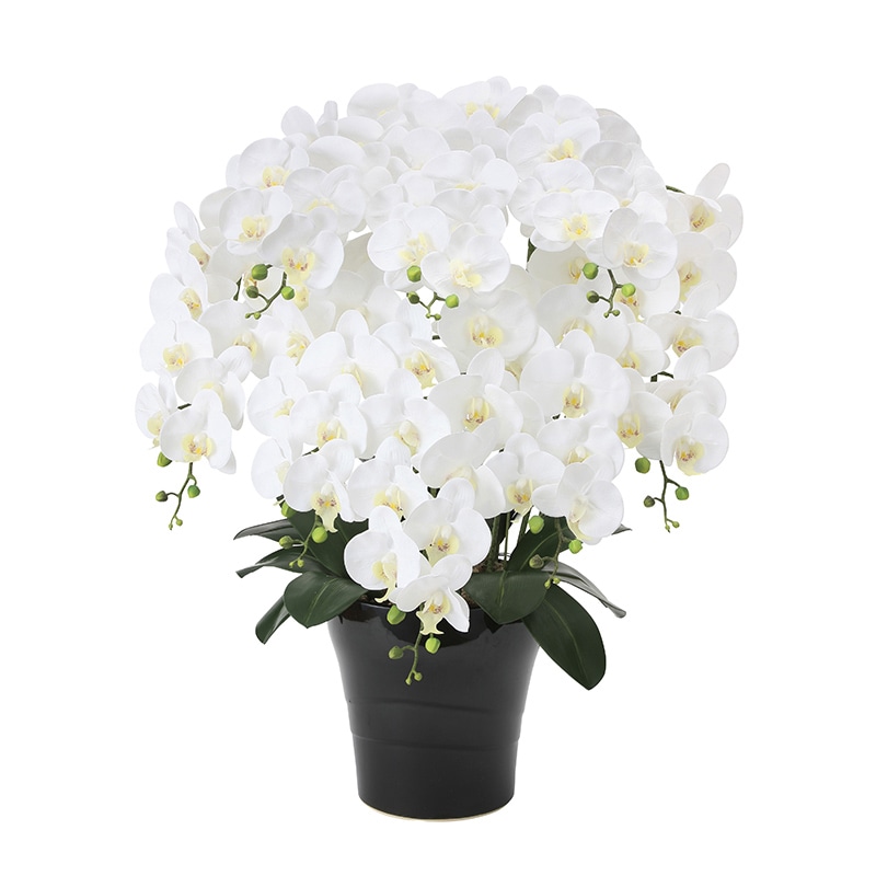 アートクリエーション 光の楽園 アートフラワー フレッシュ胡蝶蘭 8本立ち W 877P330 1個（ご注文単位1個）【直送品】