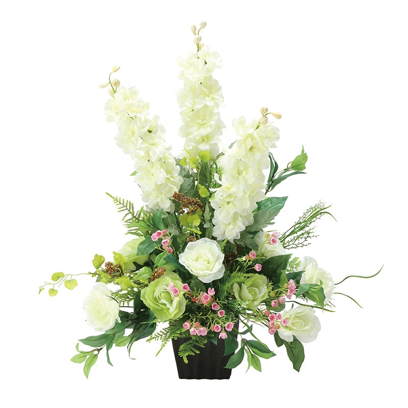 アートクリエーション 光の楽園 アートフラワー ホワイトライン 2498P135 1個（ご注文単位1個）【直送品】