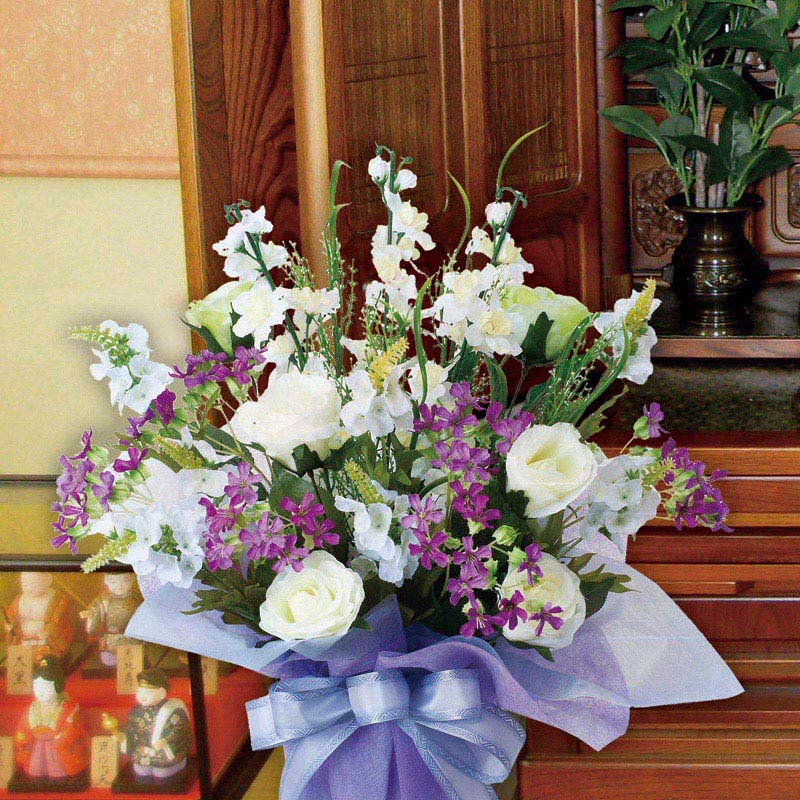 アートクリエーション 光の楽園 アートフラワー 仏花 清流 490P80 1個（ご注文単位1個）【直送品】