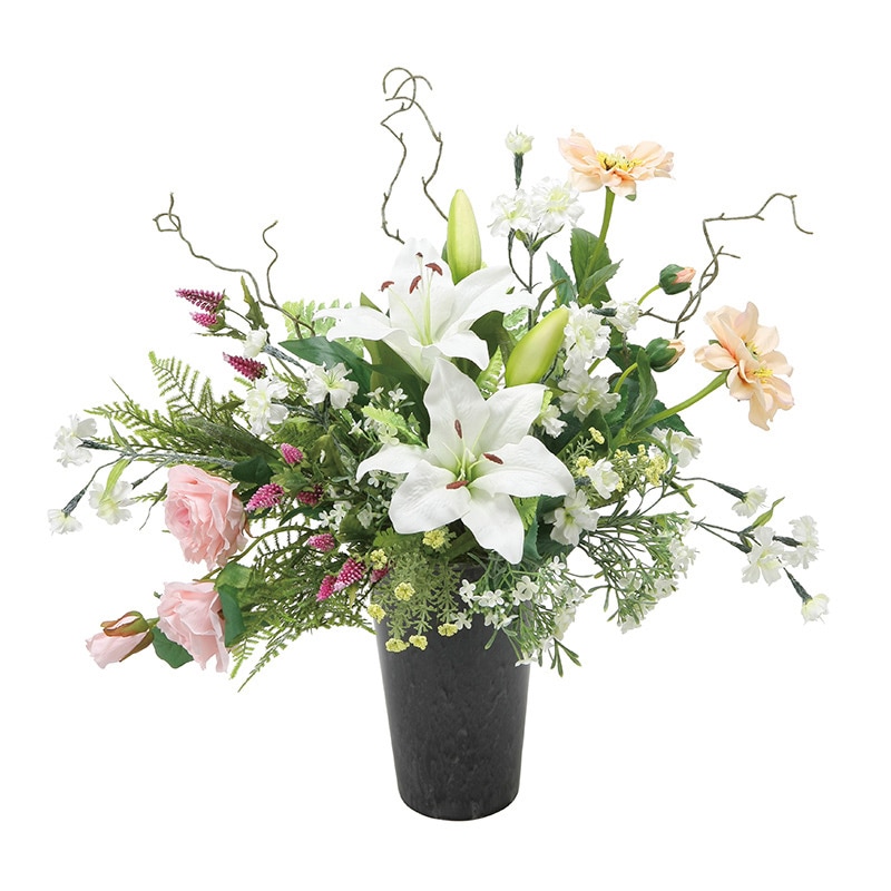 アートクリエーション 光の楽園 アートフラワー ツインカサブランカ 460P125 1個（ご注文単位1個）【直送品】