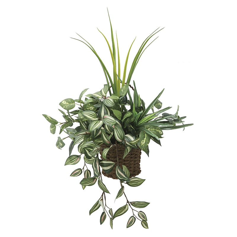 アートクリエーション 光の楽園 フェイクグリーン 壁掛けナチュラルグラス 281P80 1個（ご注文単位1個）【直送品】