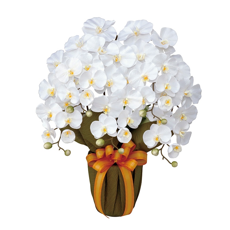 アートクリエーション 光の楽園 アートフラワー エレガント胡蝶蘭 5本立ち W 452A80 1個（ご注文単位1個）【直送品】