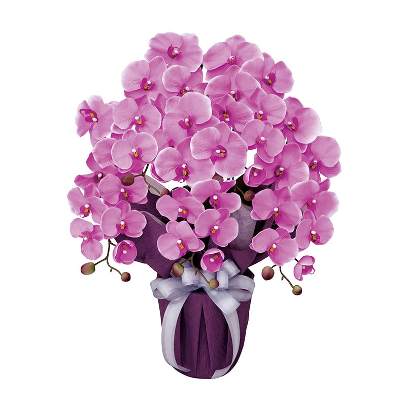 アートクリエーション 光の楽園 アートフラワー エレガント胡蝶蘭 5本立ち L 453A80 1個（ご注文単位1個）【直送品】
