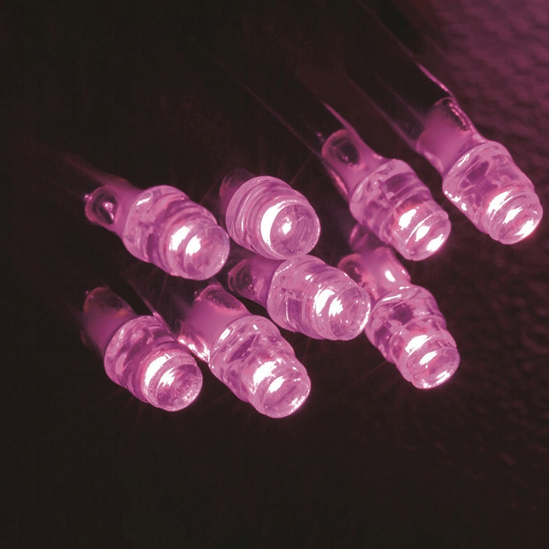 やまと興業 LEDラタンライト　100球　延長用 ピンク色　緑コード  1個（ご注文単位1個）【直送品】